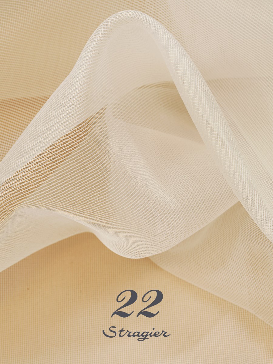 Silk Gauze - Plain - Stragier Cream