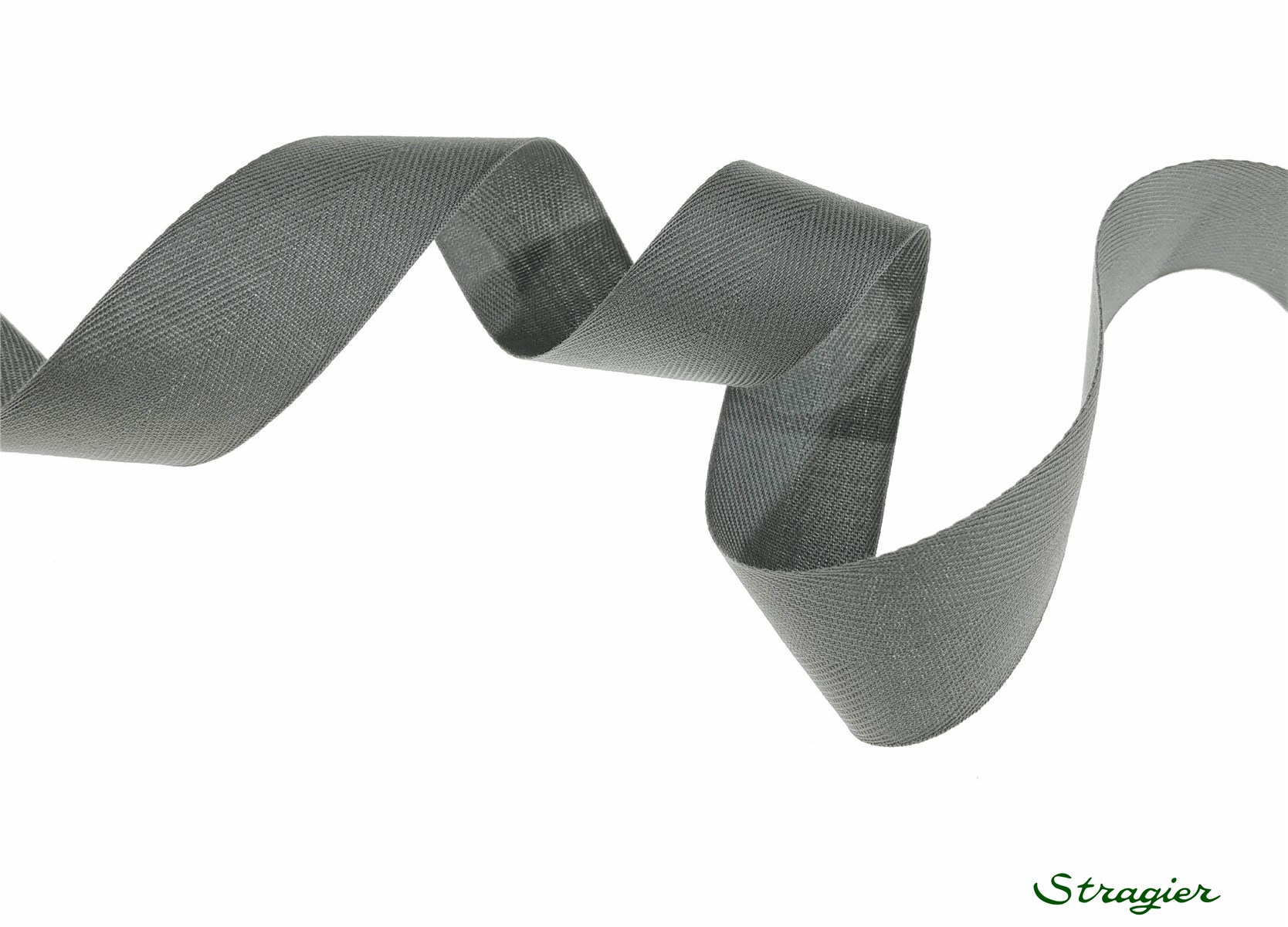 Twill Tape - Plain - 240 Gris Argent - 25 mm