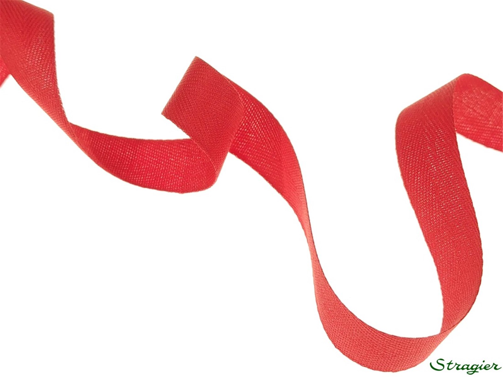 Ruban Coton sergé - uni - 360 Rouge - 15 mm