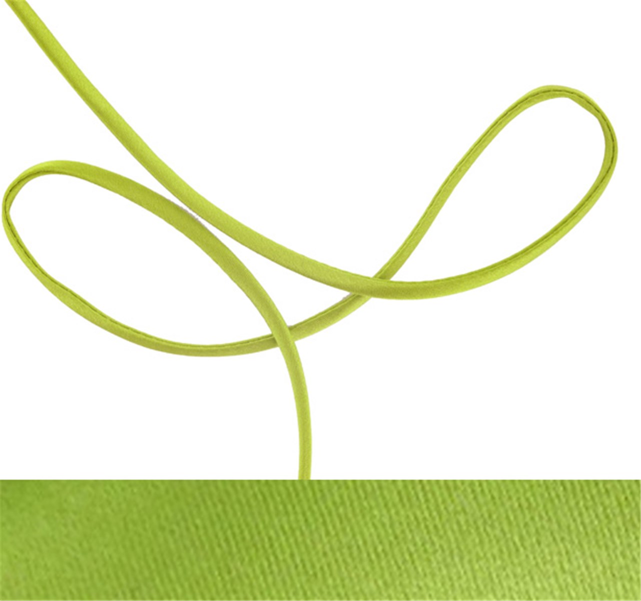 Cordon en satin de Soie - Uni - Lime - 4 mm