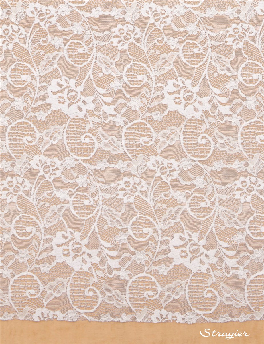 Dentelle Extensible - Bejart - Ivoire clair Stragier - 130 cm