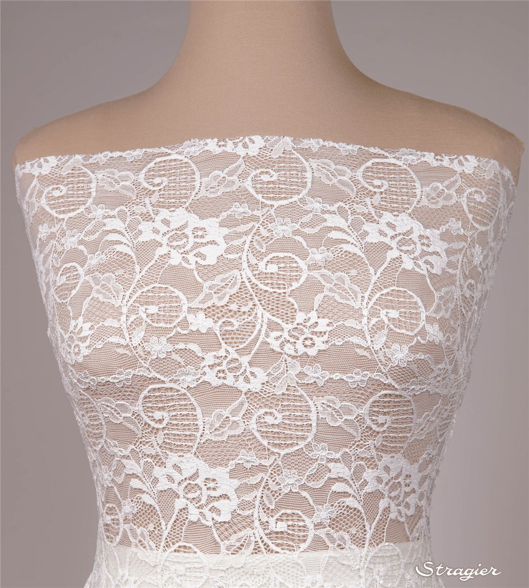 Stretch Lace - Bejart - Stragier Pale Ivory - 130 cm