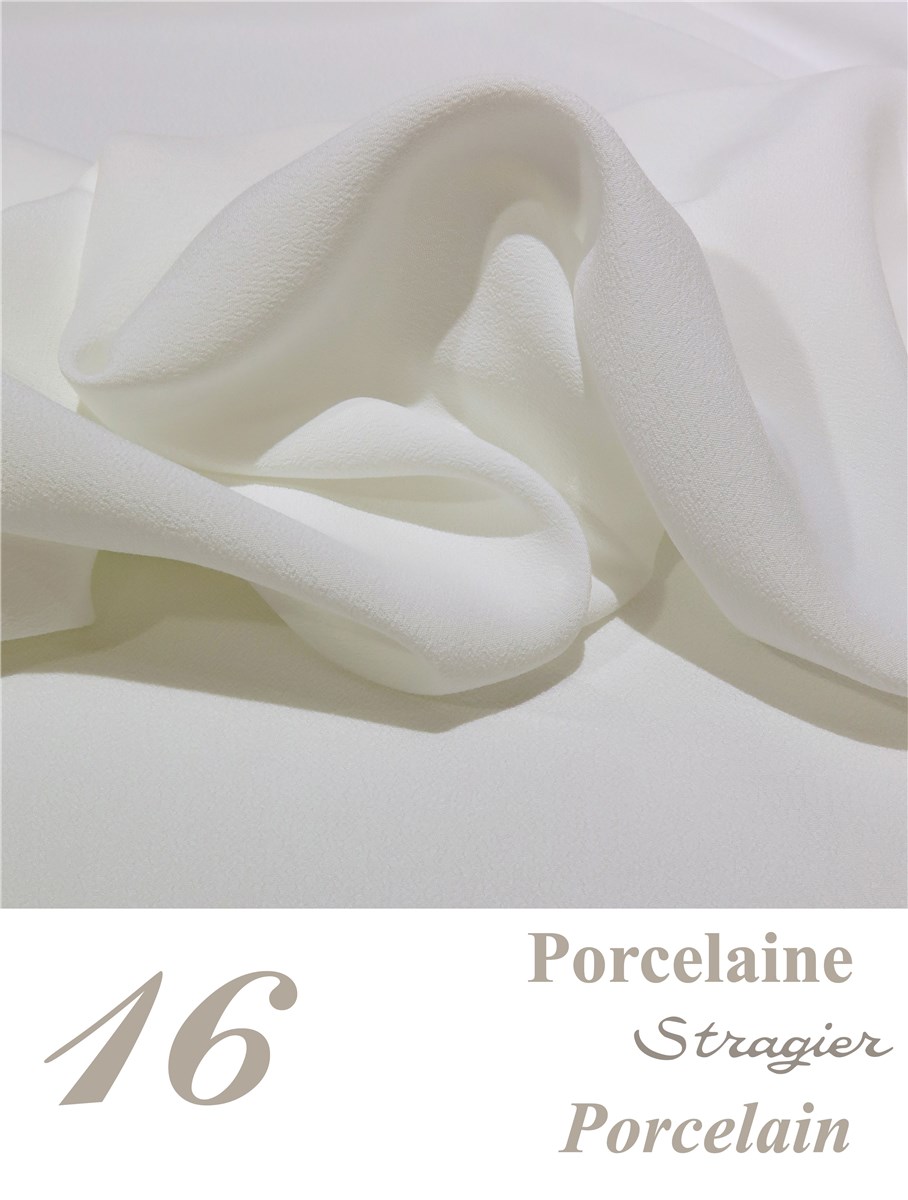 Crepe Marocain Viscose - uni - Porcelaine Stragier 