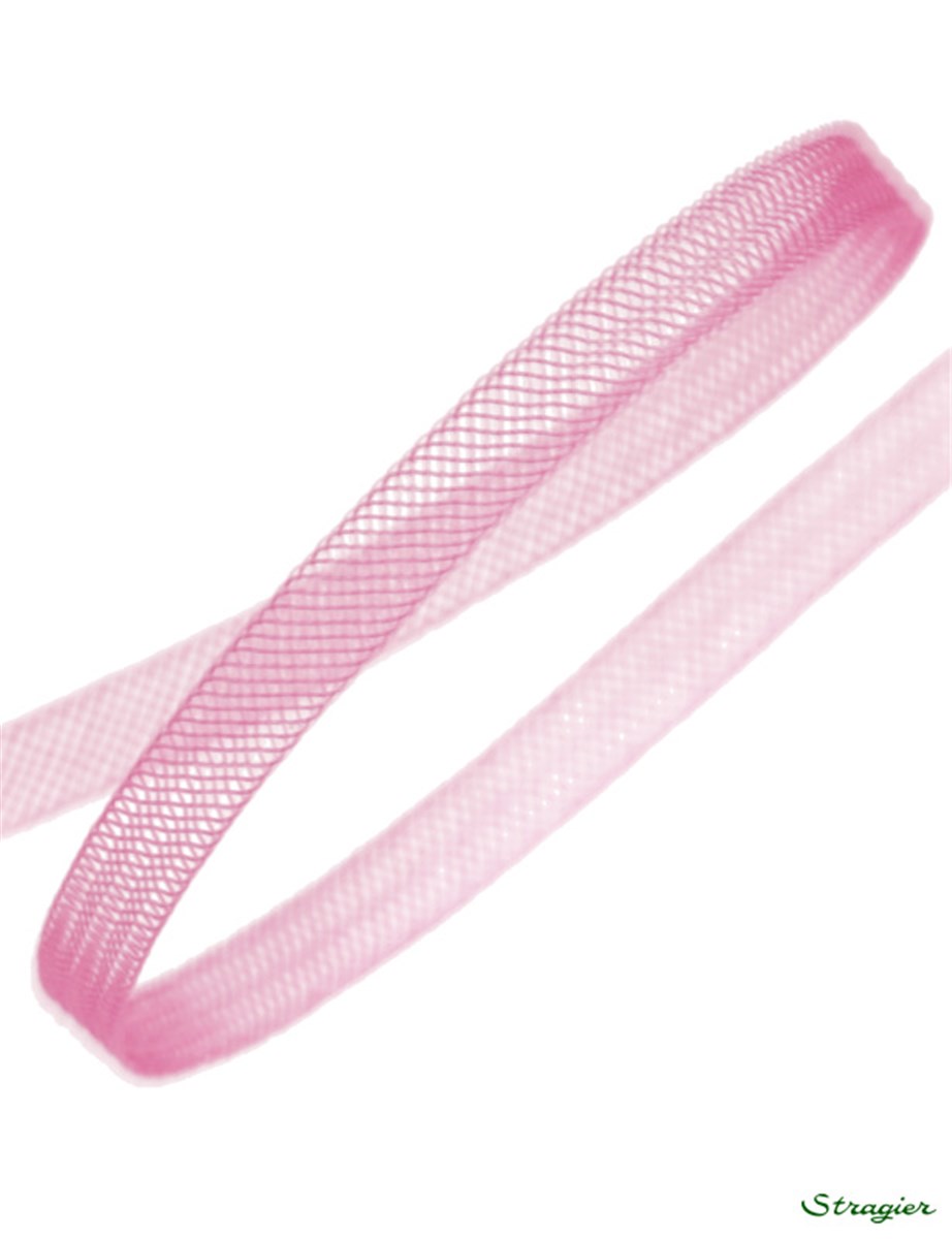 Horsehair braid - fine - without thread - Plain - Shocking Pink - 4 mm