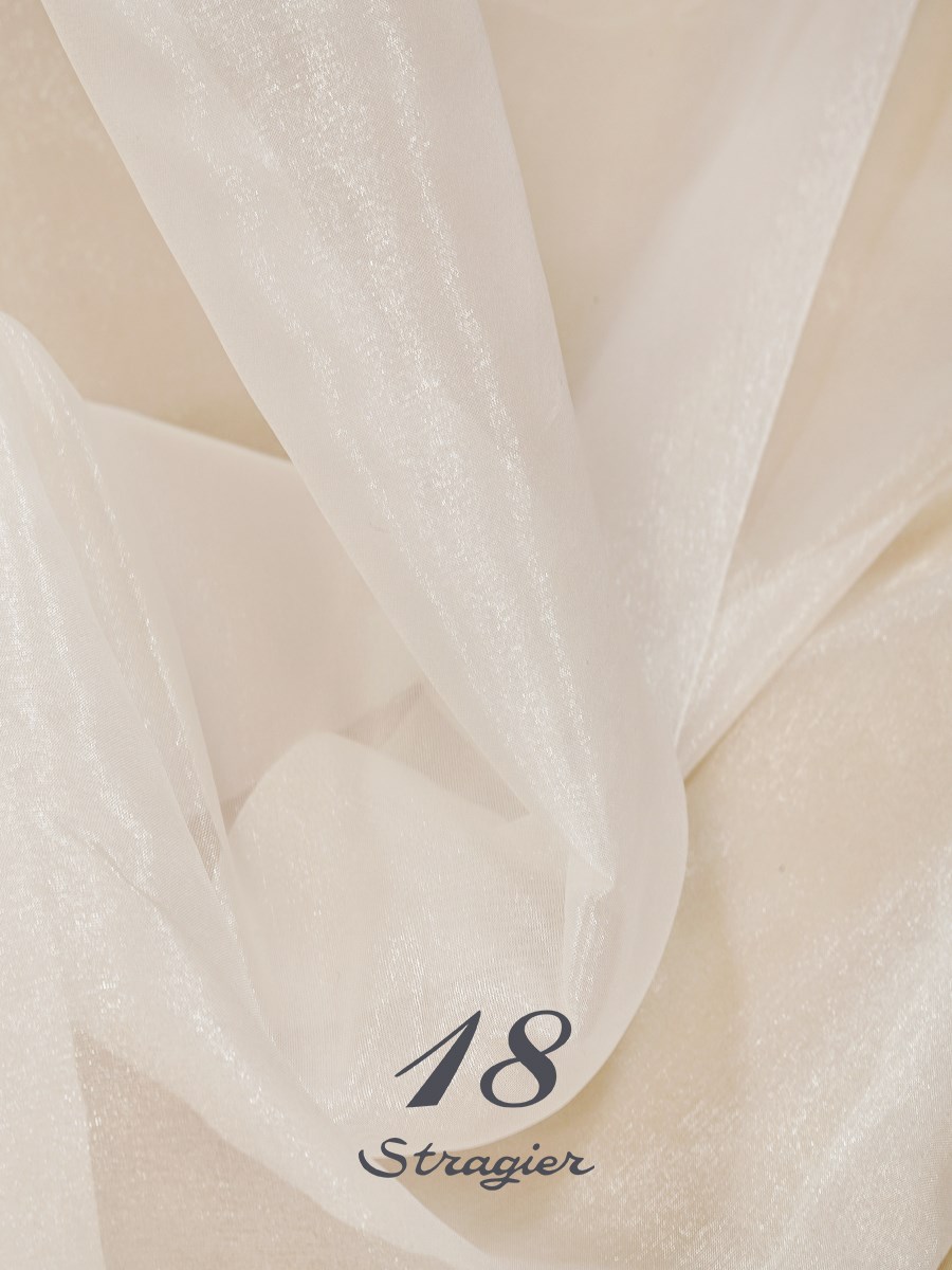 Organza de Soie Trilobé - uni - Ivoire clair Stragier 
