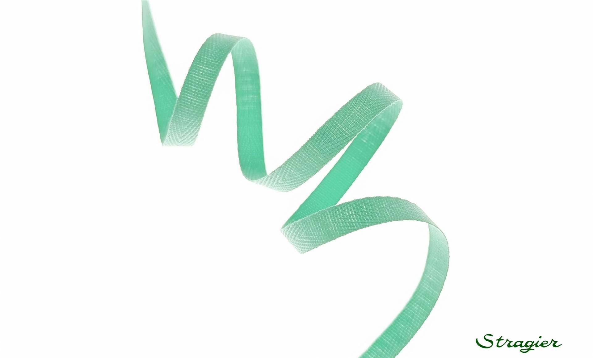 Ruban Coton sergé - uni - 4439 Vert Nil - 6 mm
