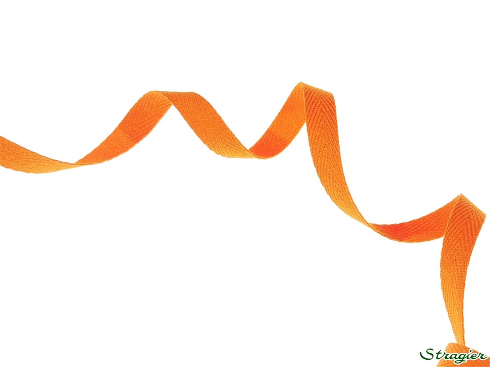 Ruban Coton sergé - uni - 4440 Orange - 6 mm