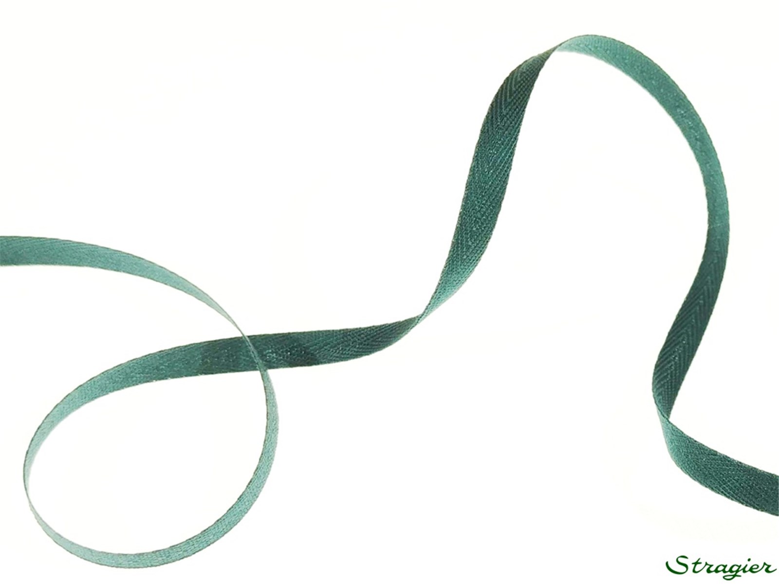 Ruban Coton sergé - uni - 306 Vert Canard - 6 mm
