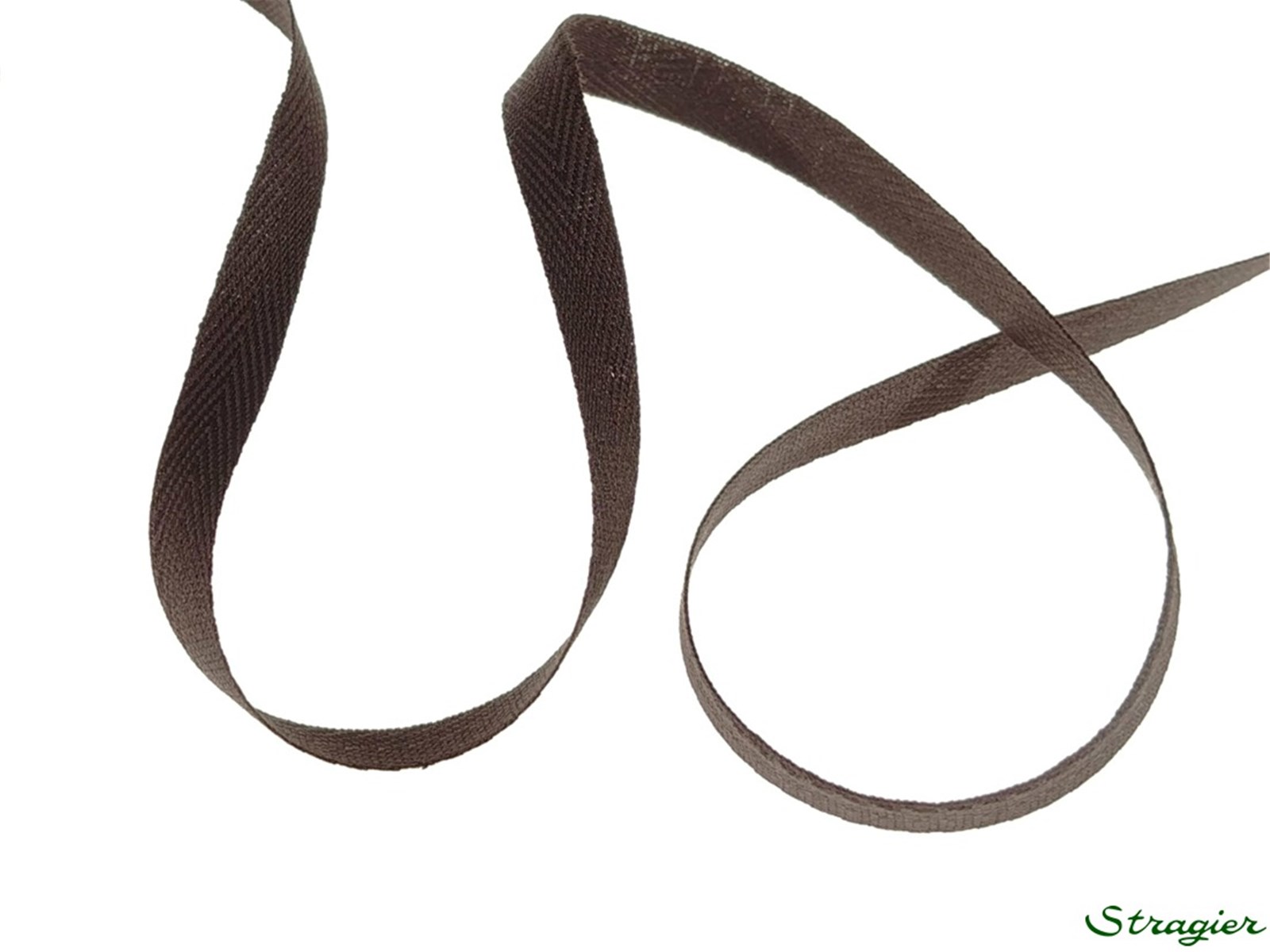 Ruban Coton sergé - uni - 417 Chocolat - 6 mm
