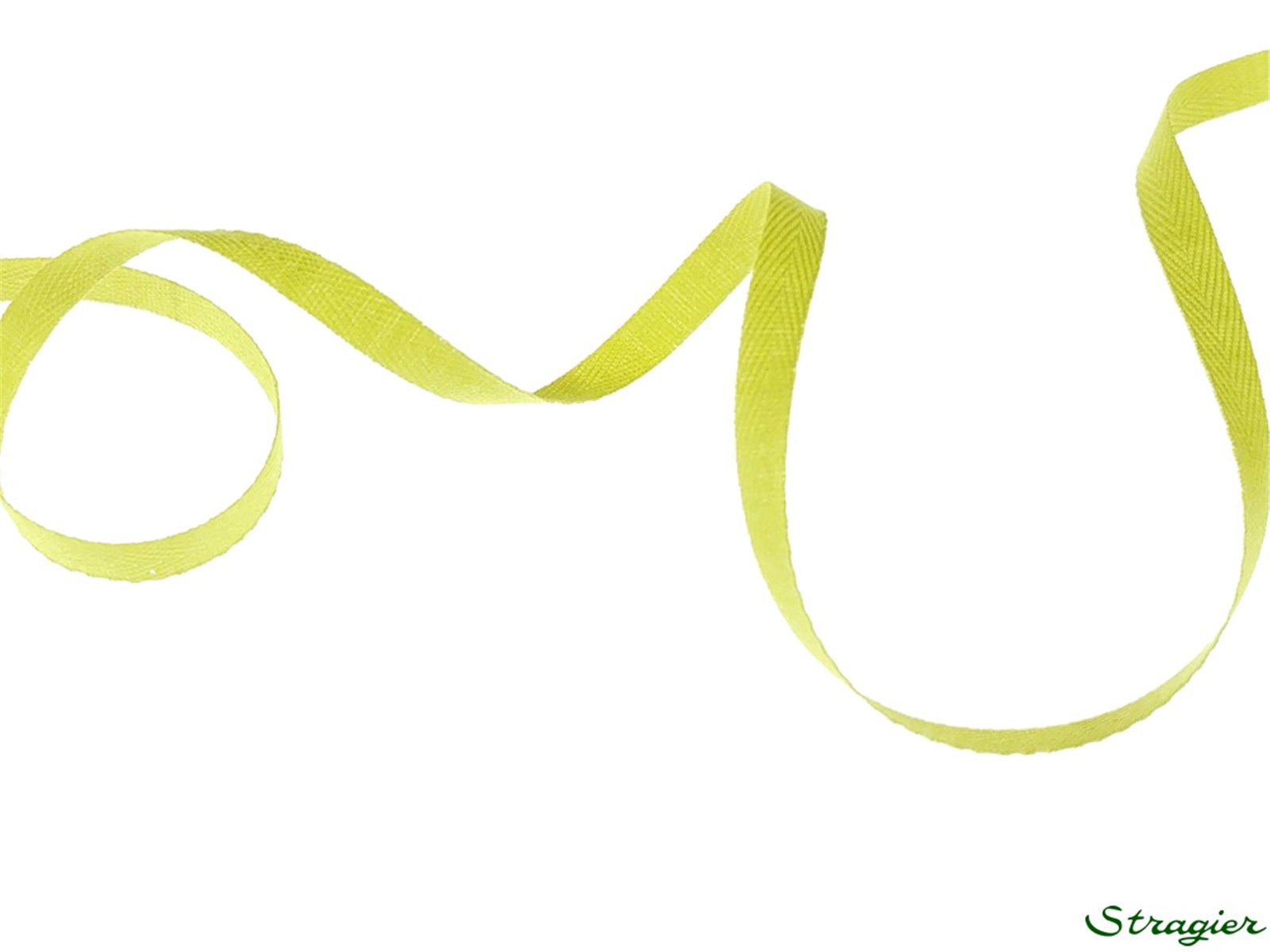 Ruban Coton sergé - uni - 421 Vert Tilleul - 6 mm