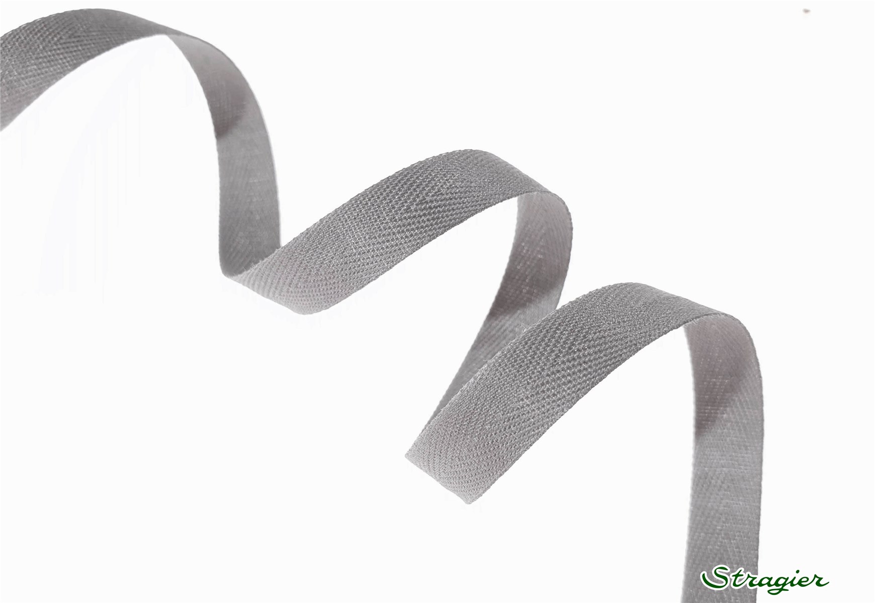 Ruban Coton sergé - uni - 240 Gris Argent - 10 mm