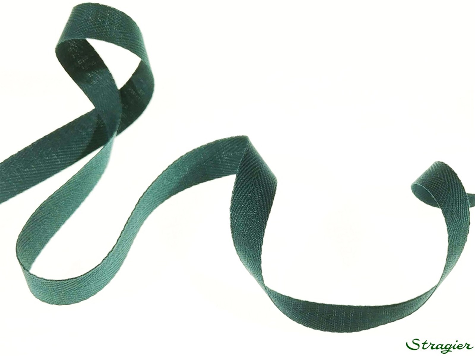 Twill Tape - Plain - 306 Vert Canard - 10 mm