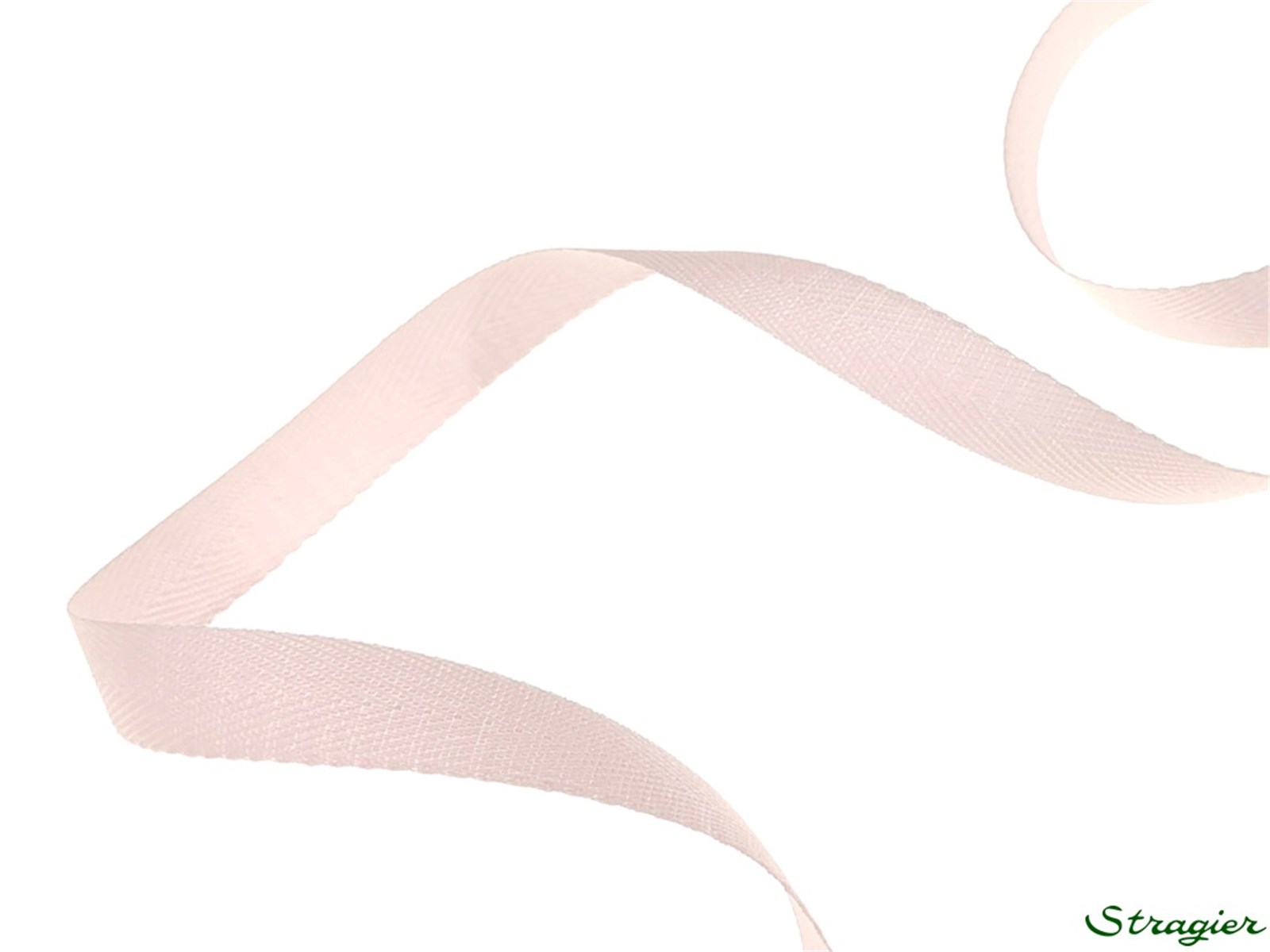 Ruban Coton sergé - uni - 407 Rose pâle - 10 mm