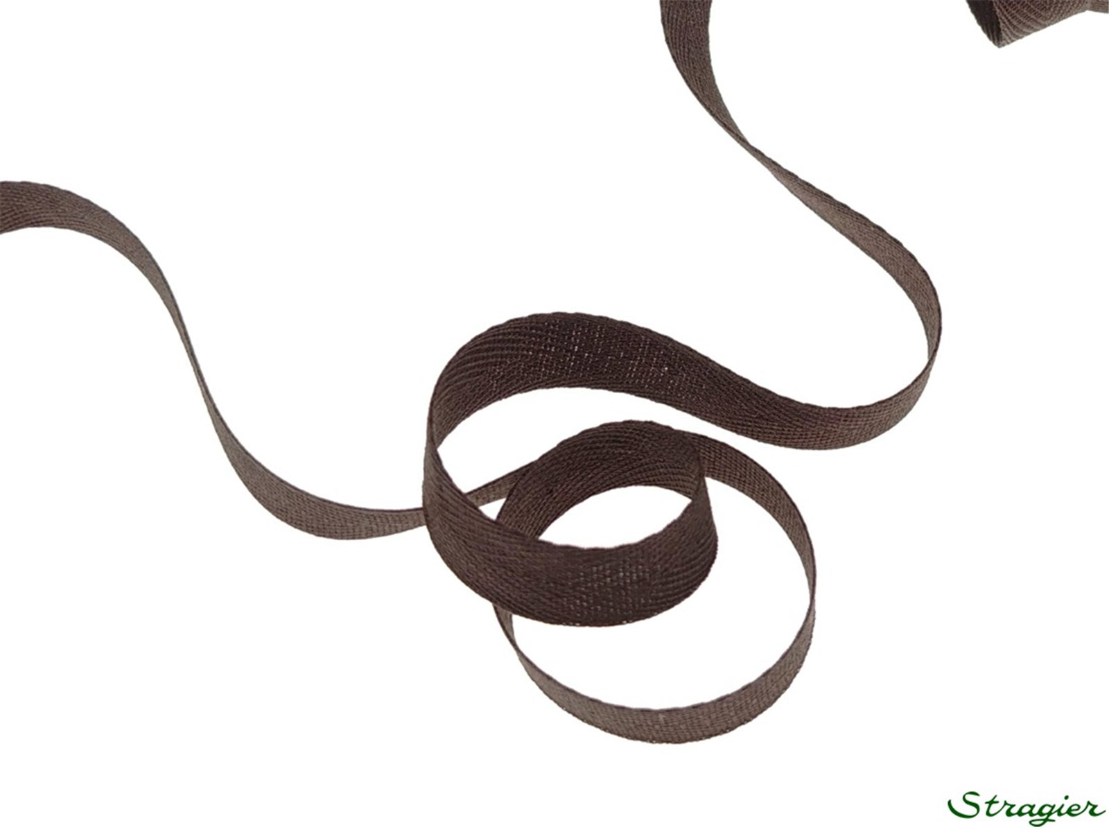 Ruban Coton sergé - uni - 417 Chocolat - 10 mm