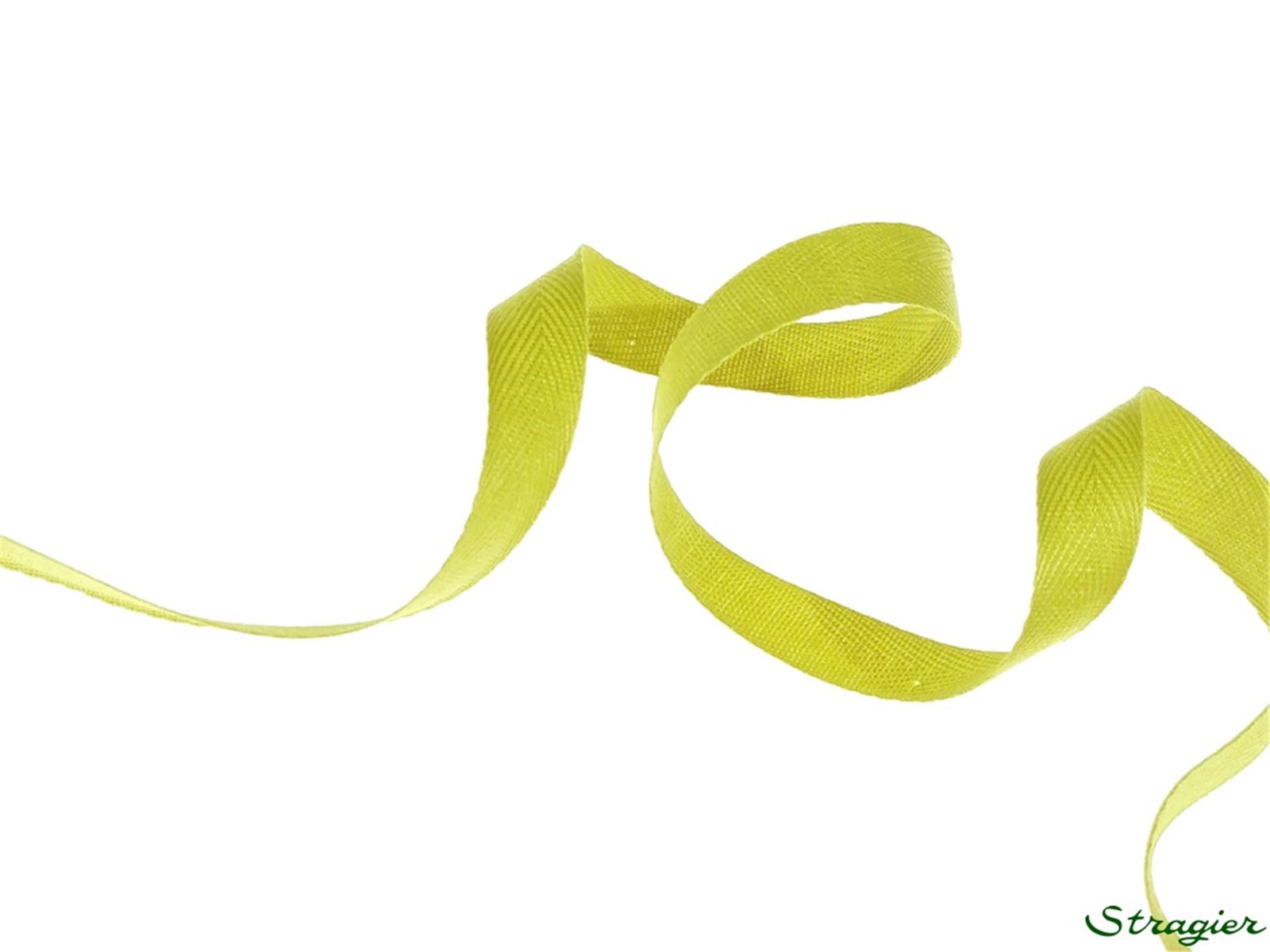 Ruban Coton sergé - uni - 421 Vert Tilleul - 10 mm