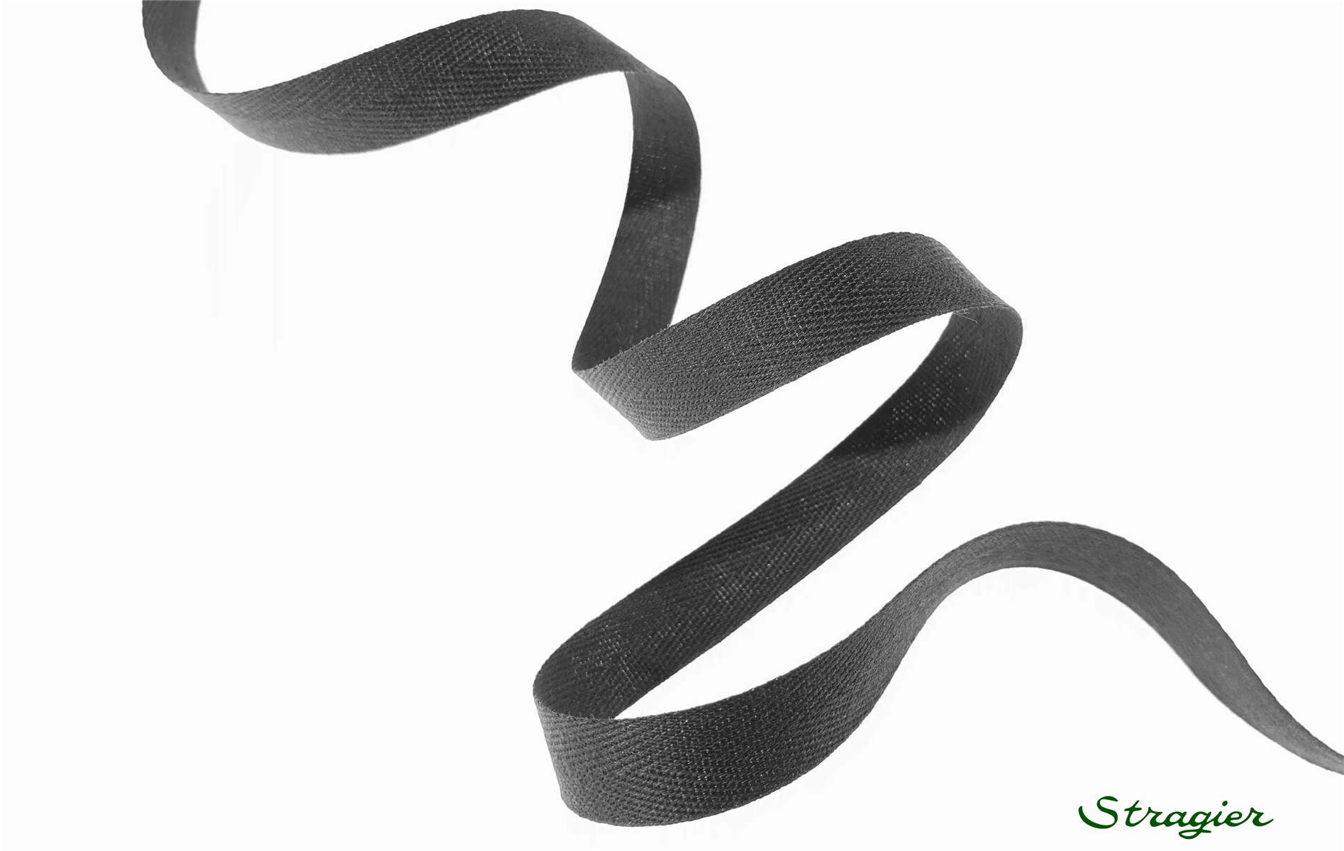 Twill Tape - Plain - 446 Gris foncé - 10 mm