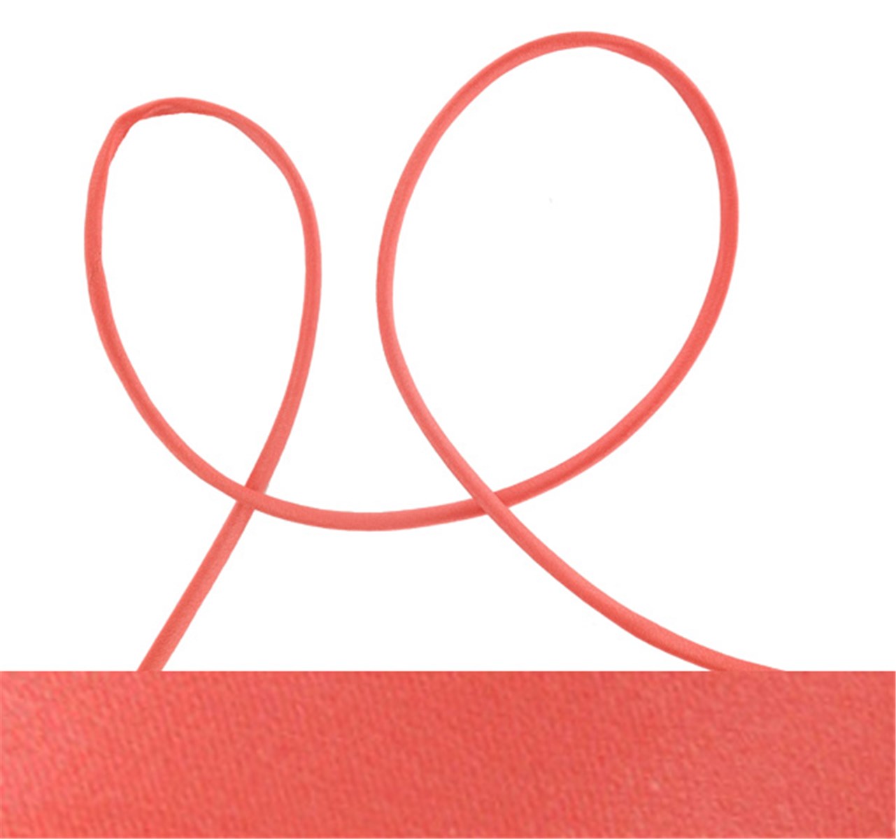 Silk Satin Cord - Plain - Geranium - 4 mm