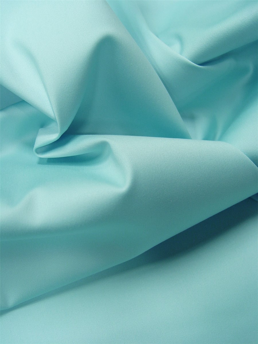 Satin de Coton extensible - uni - Lagon