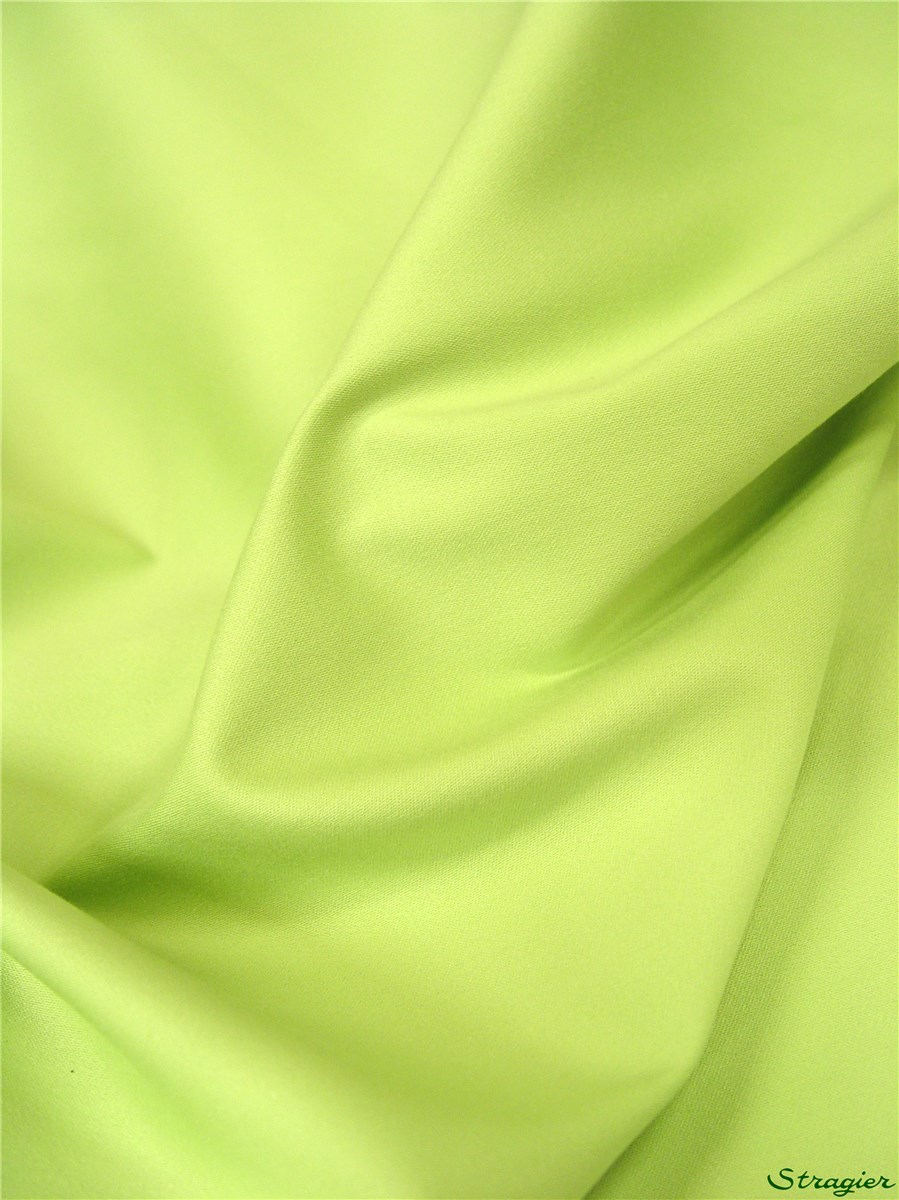 Satin de Coton extensible - uni - Vert Pomme
