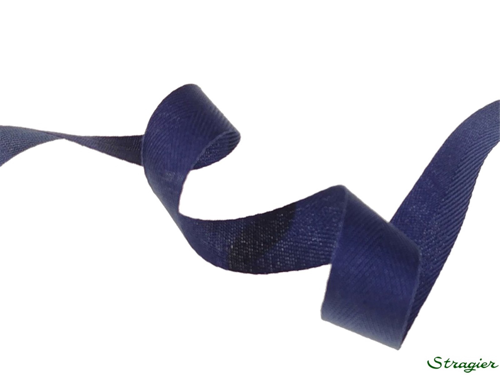 Ruban Coton sergé - uni - 225 Bleu Outremer - 15 mm