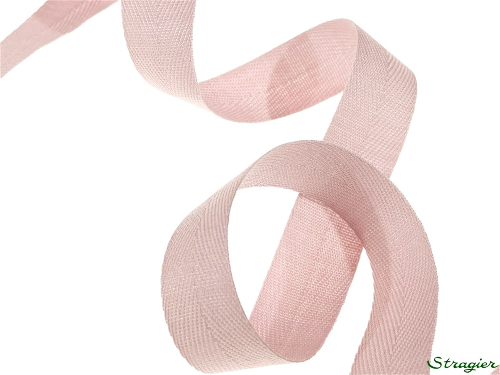 Ruban Coton sergé - uni - 335 Rose Zéphyr - 15 mm
