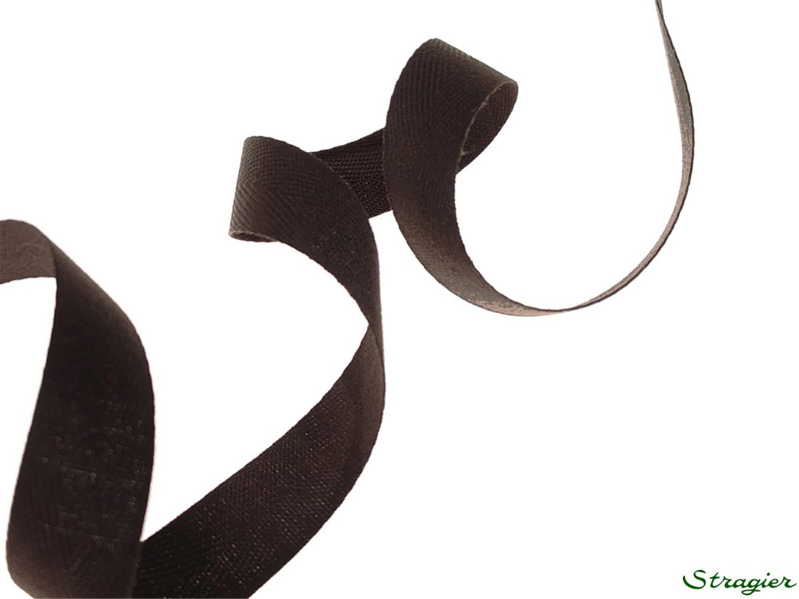 Twill Tape - Plain - 417 Chocolat - 15 mm
