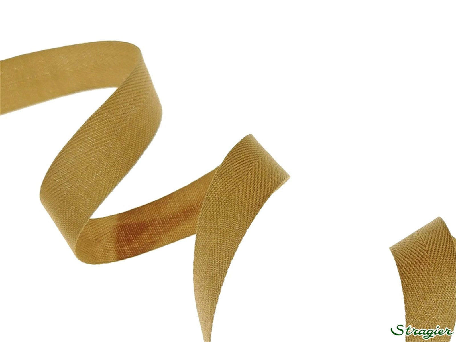 Ruban Coton sergé - uni - 425 Camel - 15 mm