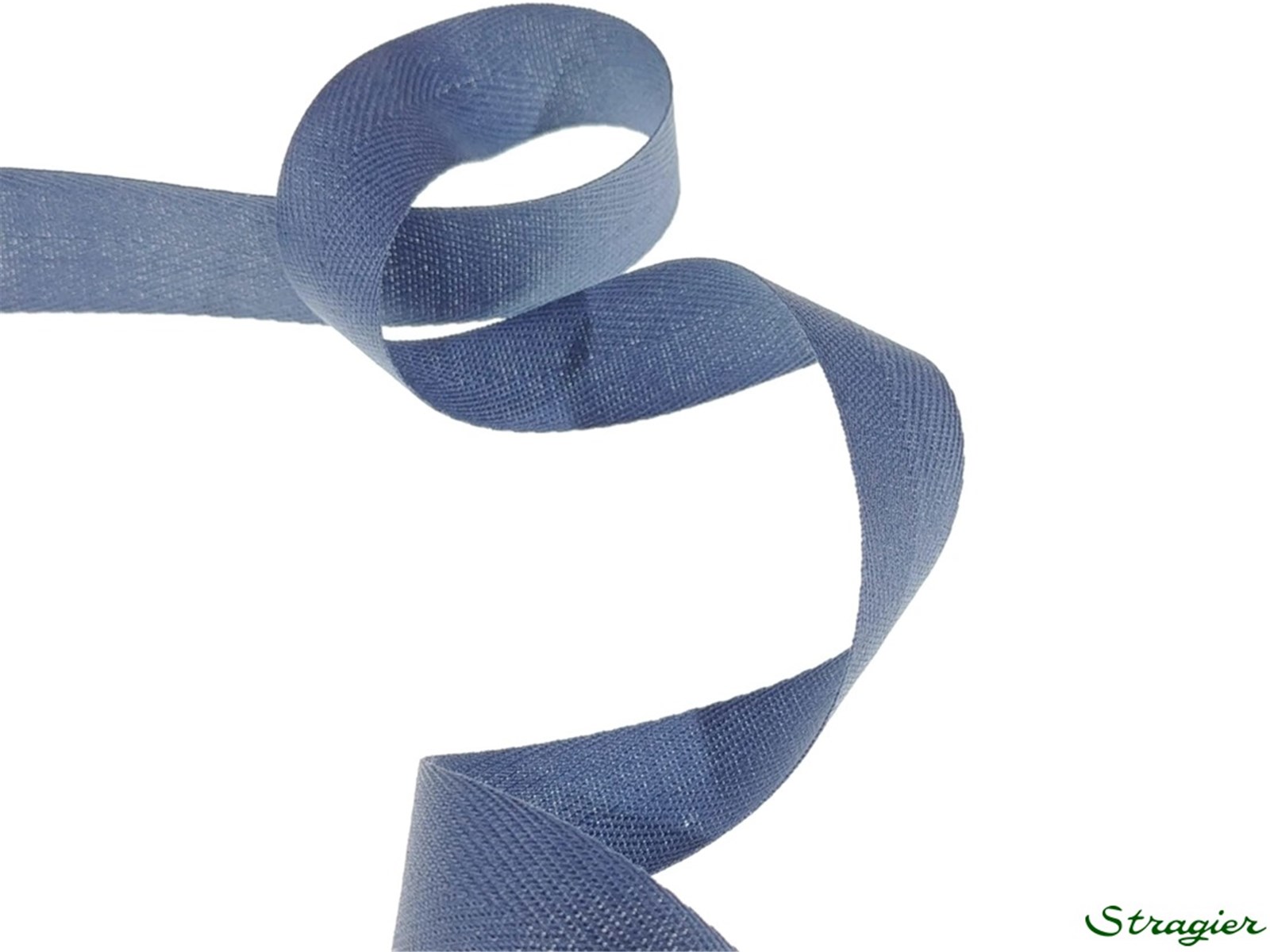 Twill Tape - Plain - 428 Bleu Denim - 15 mm