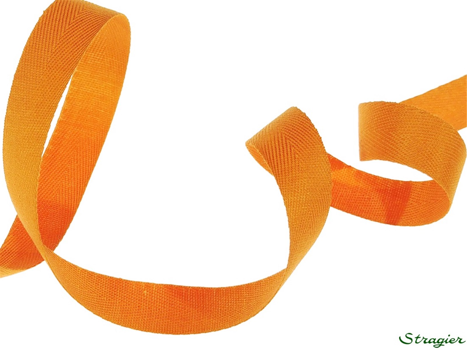 Ruban Coton sergé - uni - 433 Orange - 15 mm