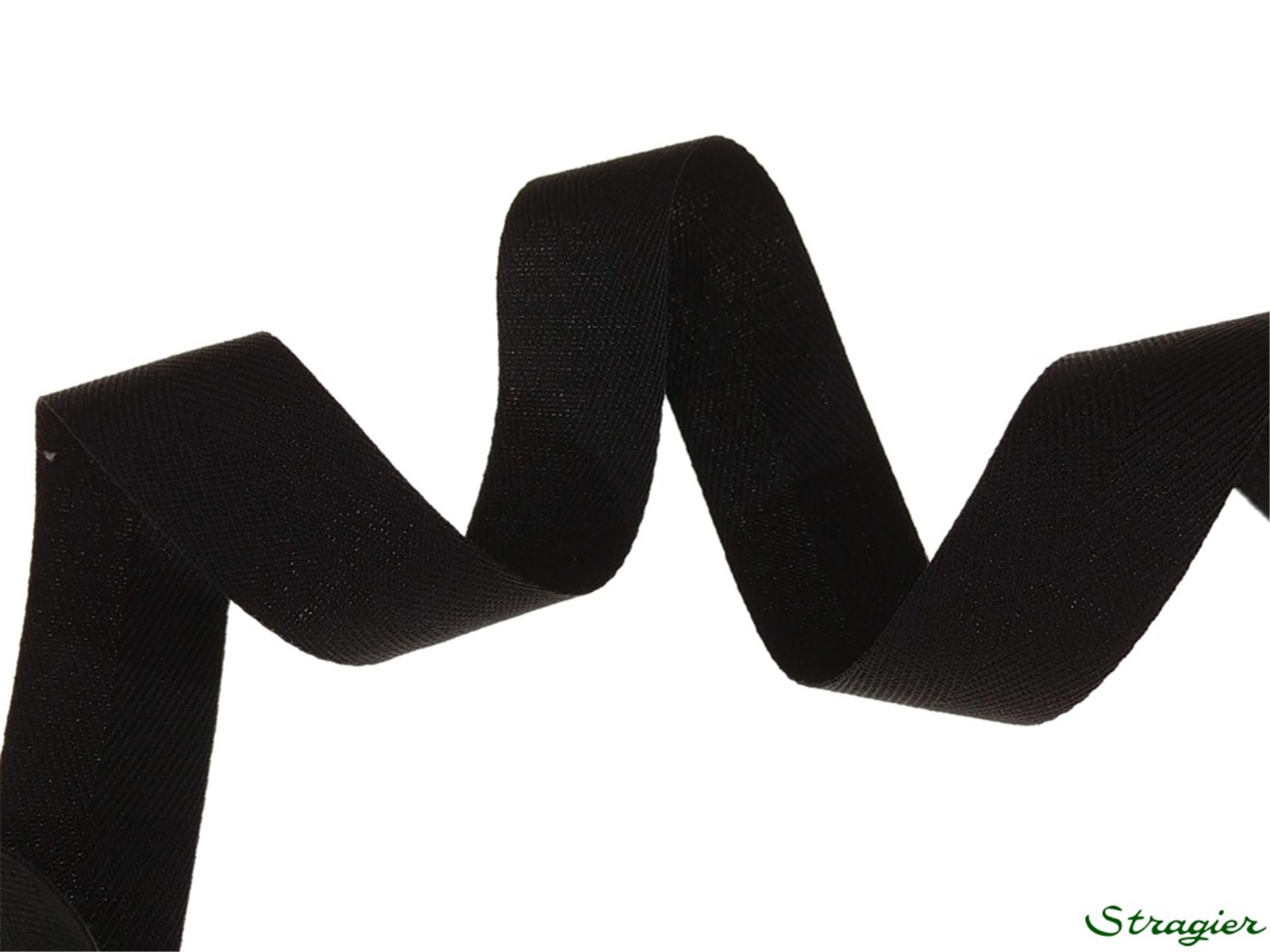 Twill Tape - Plain - 233 Noir - 20 mm