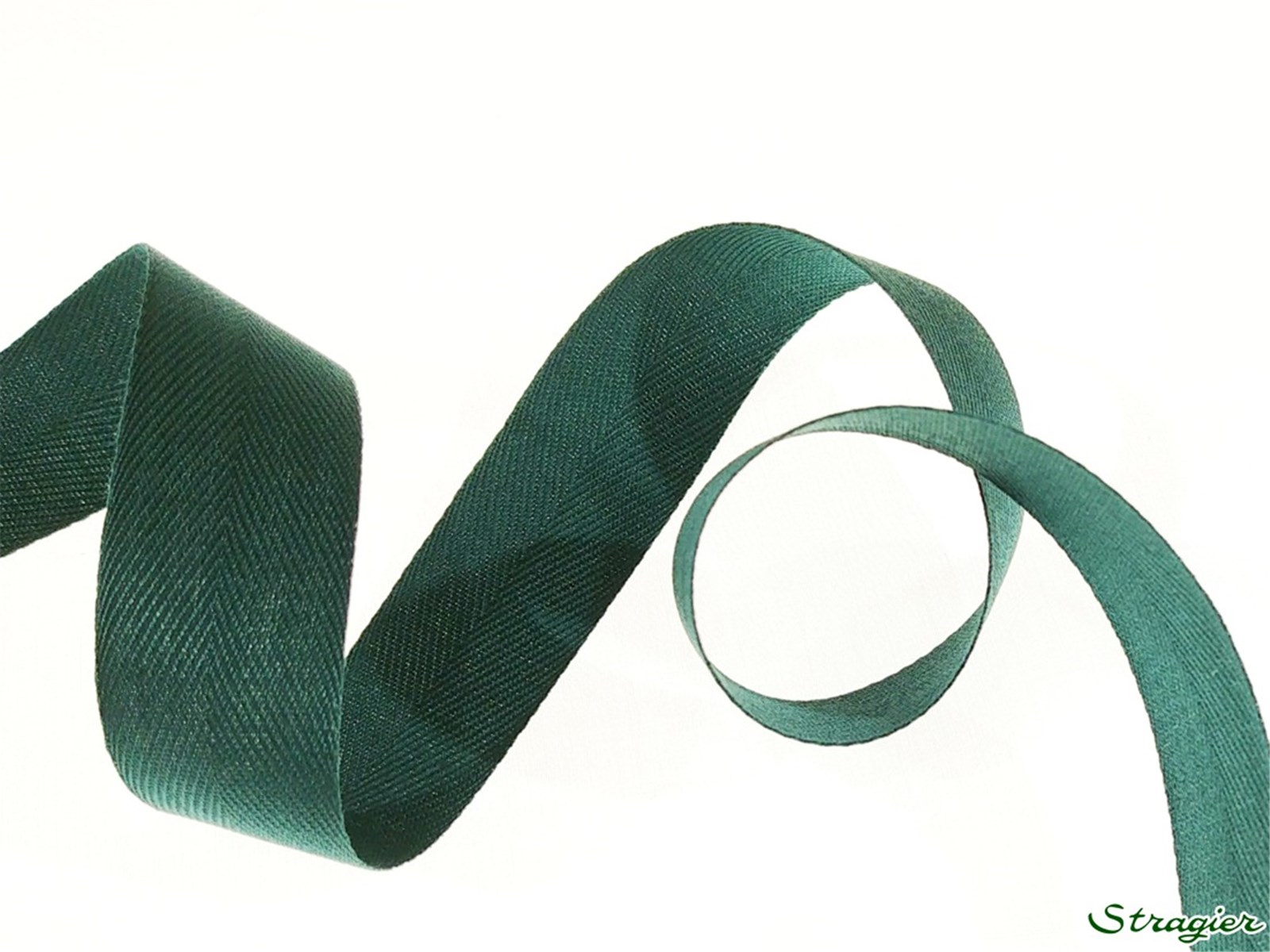 Twill Tape - Plain - 306 Vert Canard - 20 mm