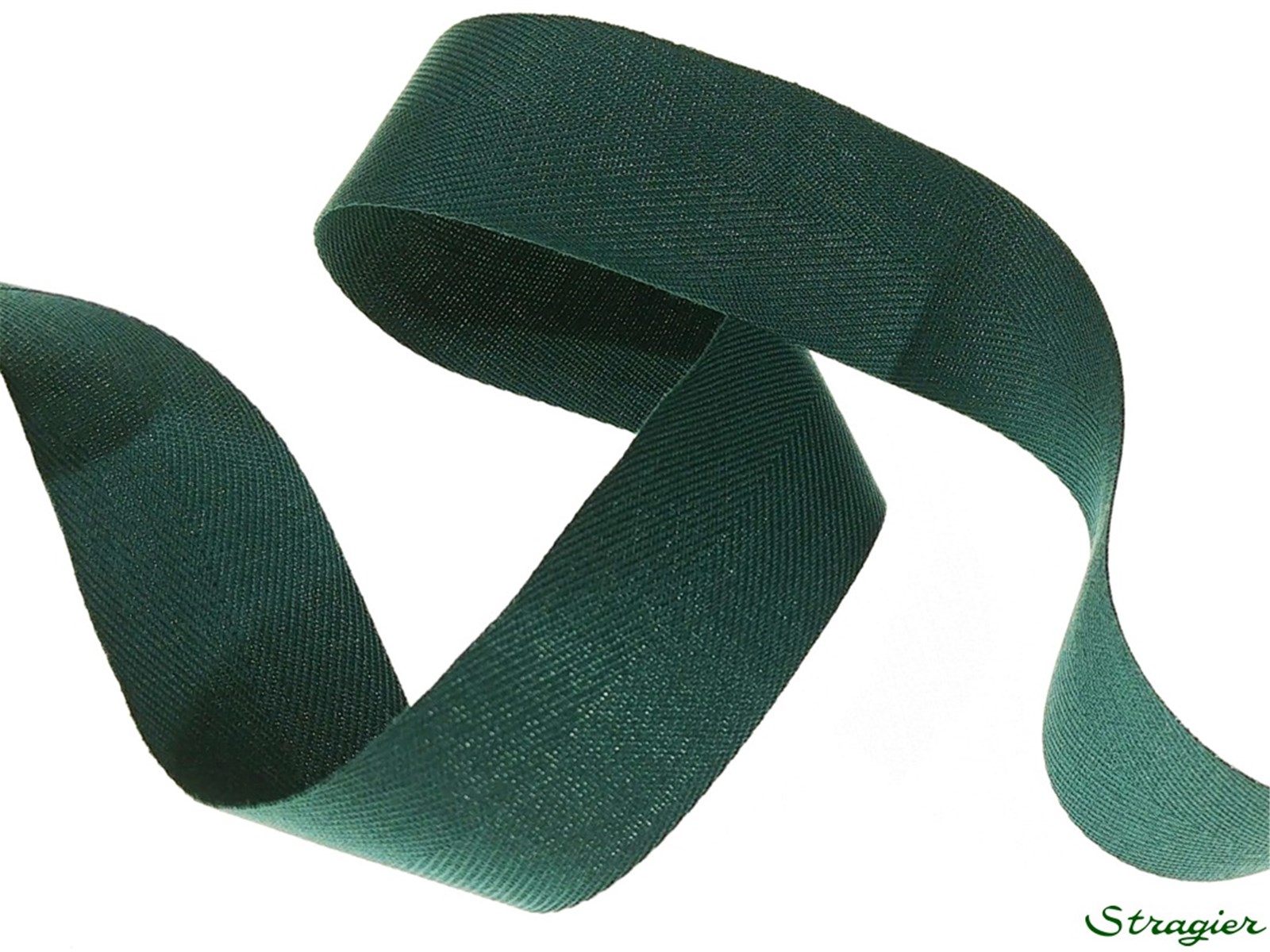 Ruban Coton sergé - uni - 306 Vert Canard - 25 mm