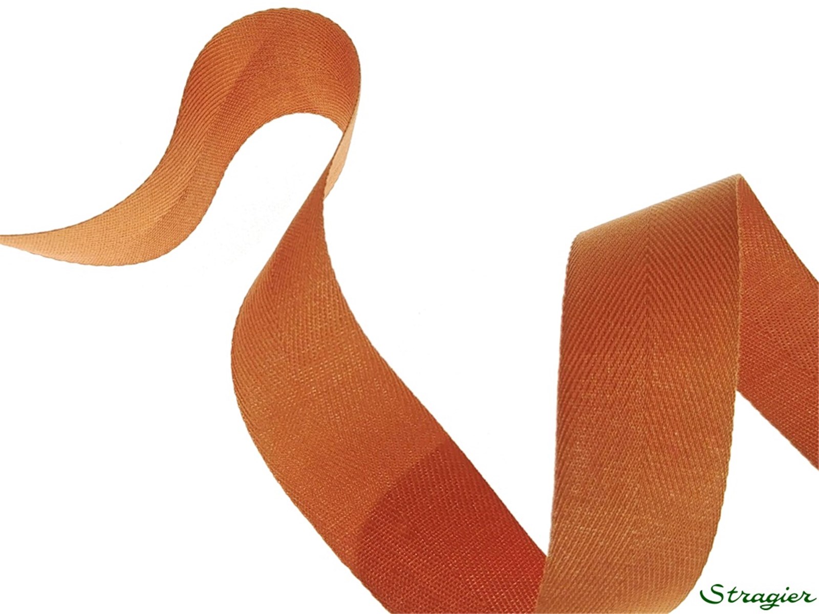 Ruban Coton sergé - uni - 338 Paprika - 25 mm