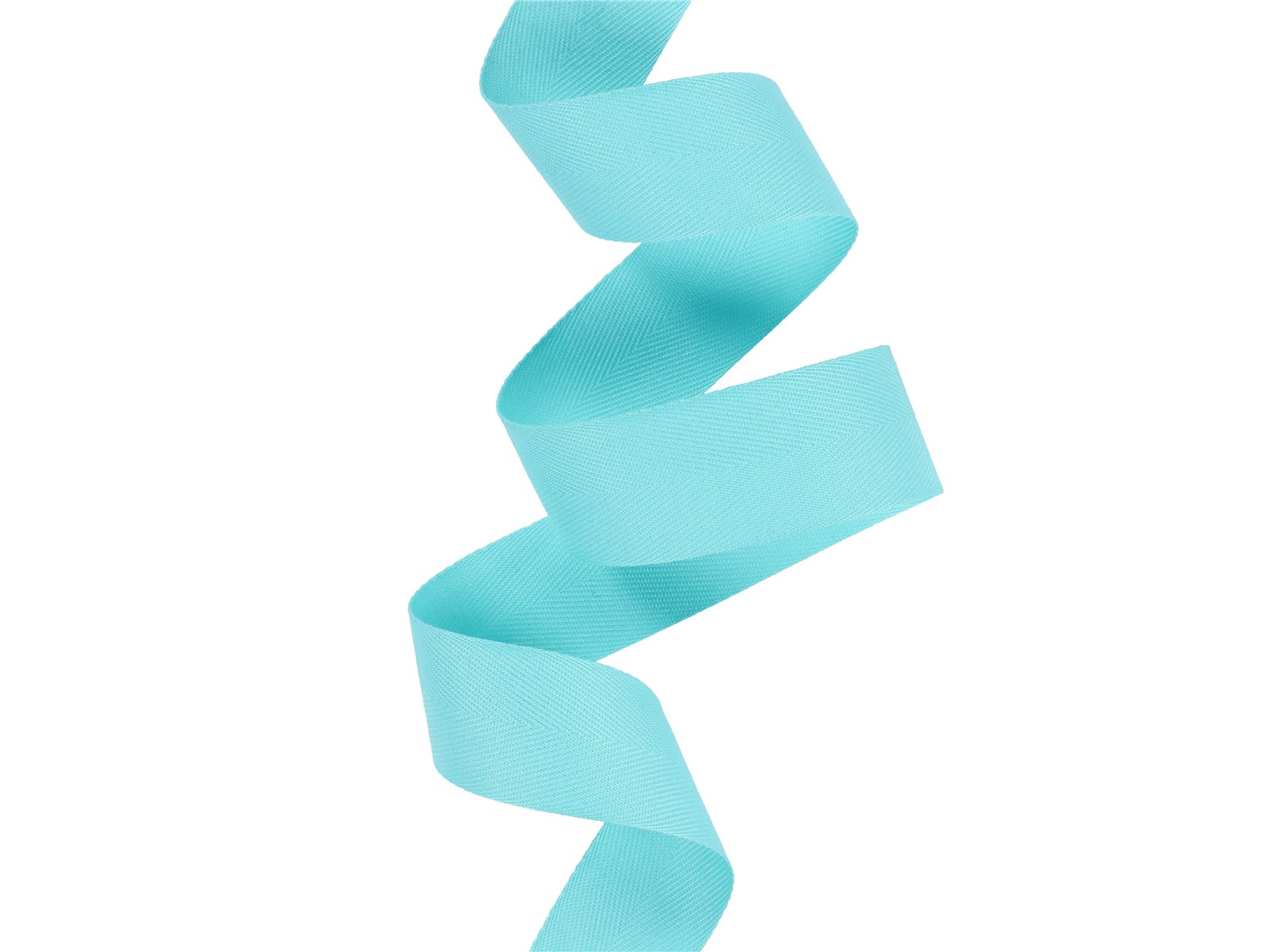 Ruban Coton sergé - uni - 369 Turquoise - 25 mm