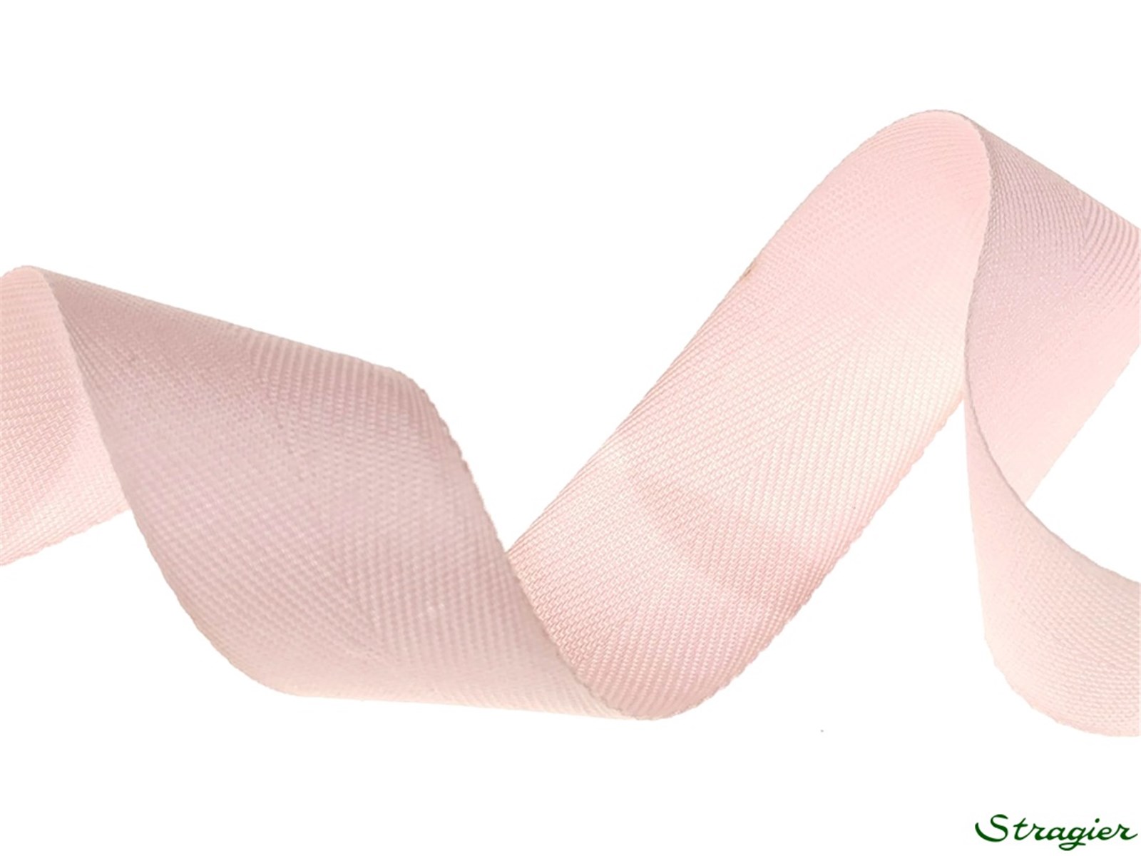 Ruban Coton sergé - uni - 407 Rose pâle - 25 mm