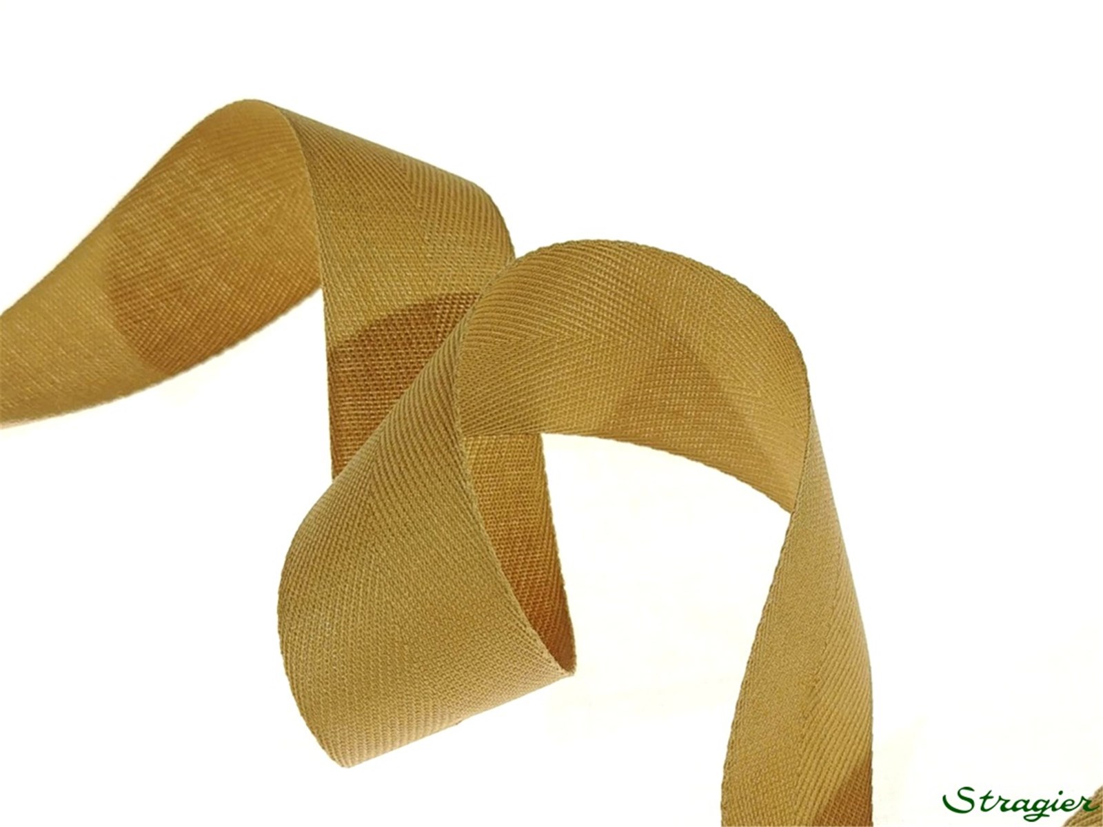 Ruban Coton sergé - uni - 425 Camel - 25 mm