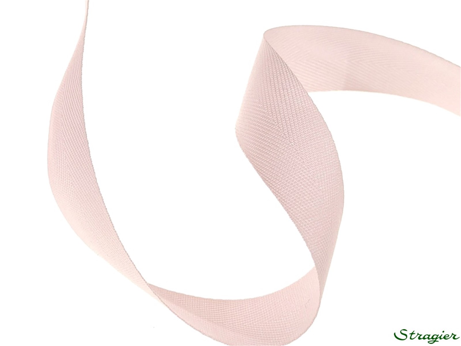 Ruban Coton sergé - uni - 407 Rose pâle - 20 mm