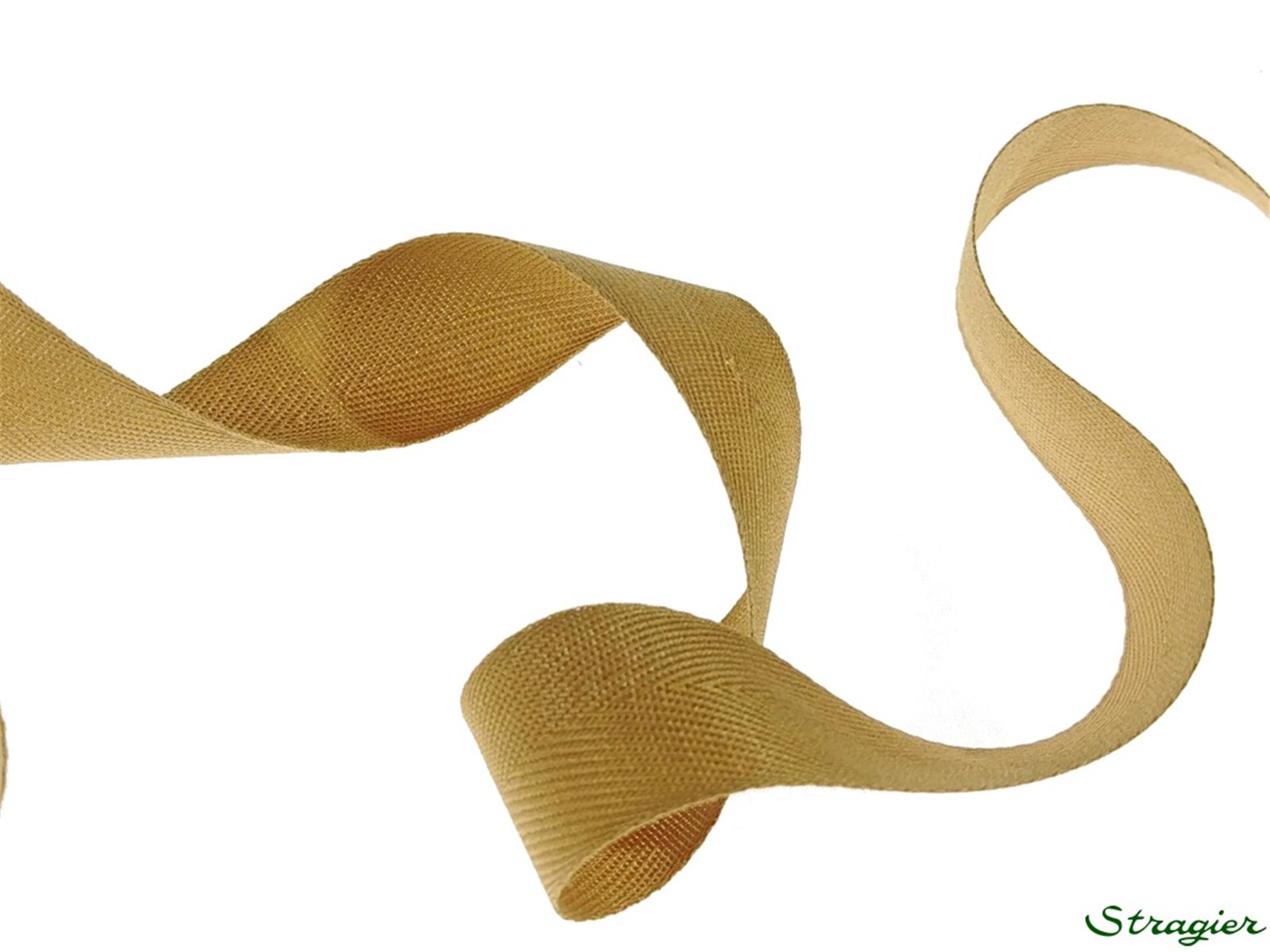 Ruban Coton sergé - uni - 425 Camel - 20 mm