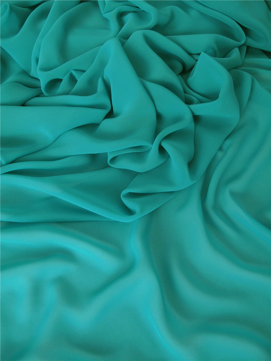 Georgette - Soft - Plain - Turquoise