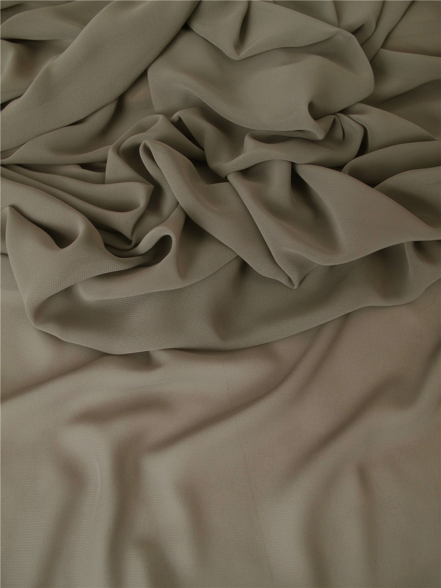 Georgette - Soft - Plain - Taupe