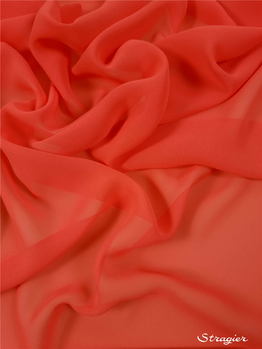 Georgette - Soft - Plain - Corail