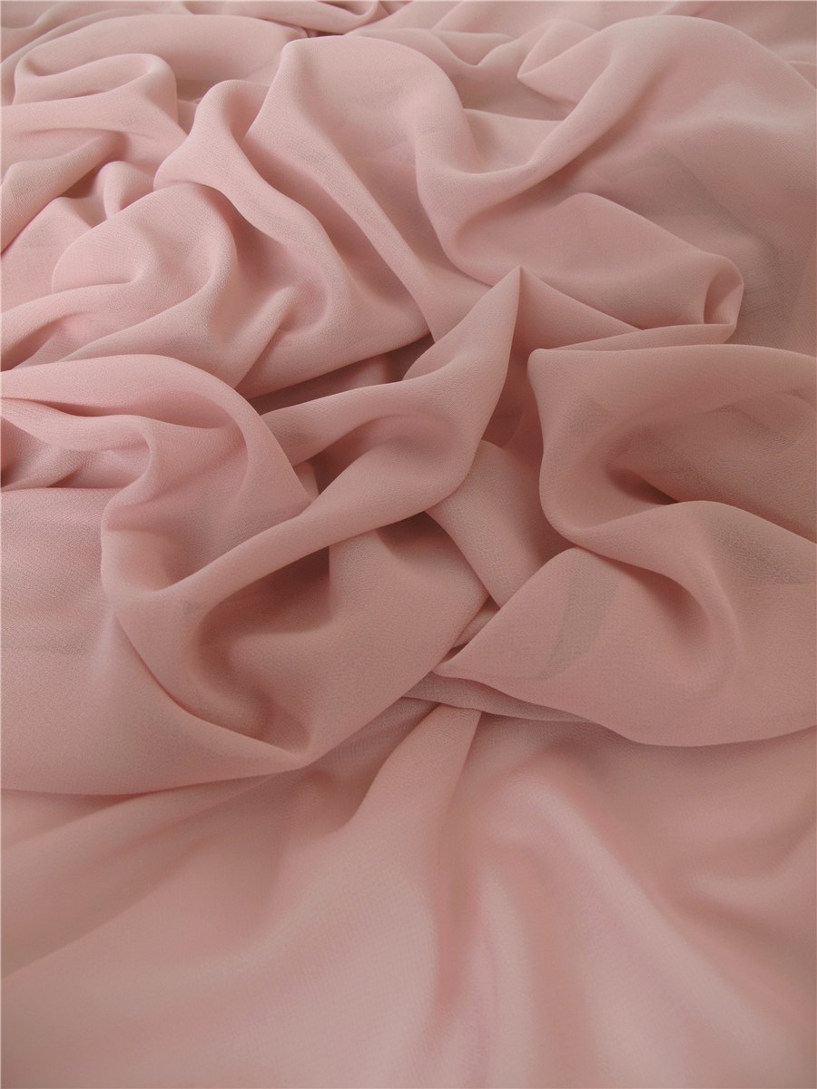 Georgette - Soft - Plain - Rose poudré