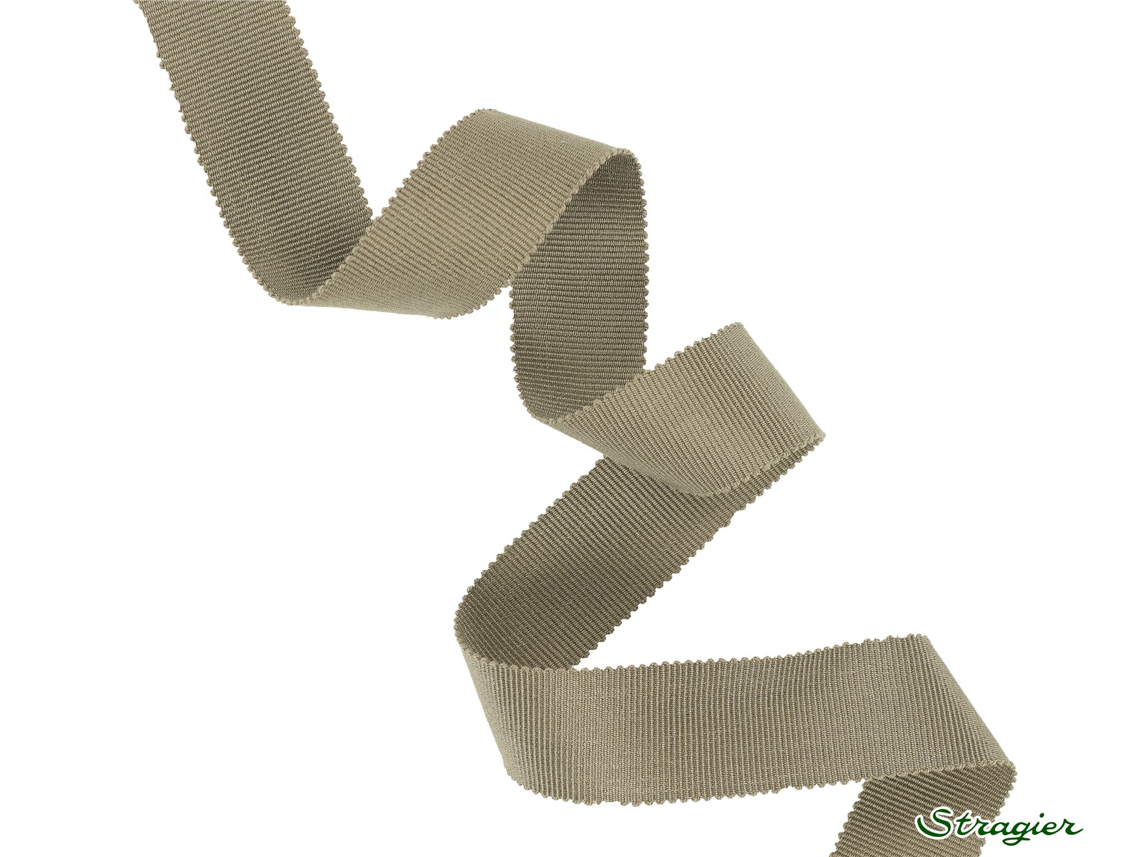 Gros Grain Coton - uni - Beige Havane - 25 mm