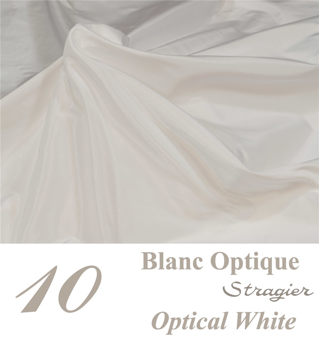 Taffetas "Tiamo" - uni - Blanc Optique Stragier