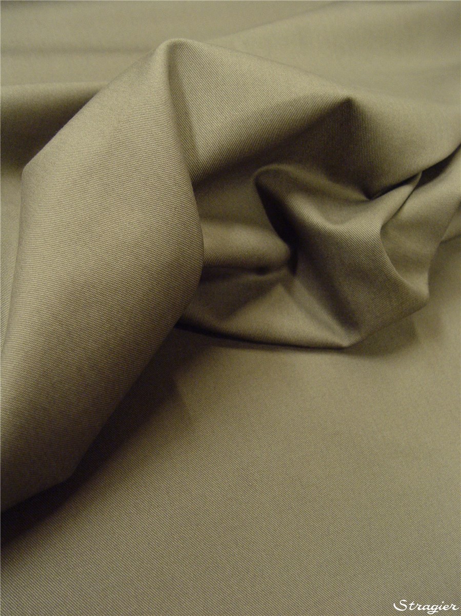 Coton sergé - uni - Brun taupé 