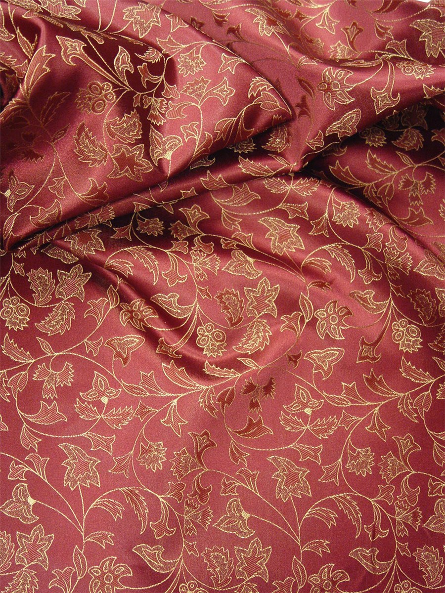 Satin - Broché - Blois - Bordeaux et Or