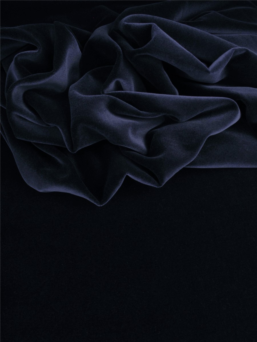 Velours lisse Miracle - uni - Marine