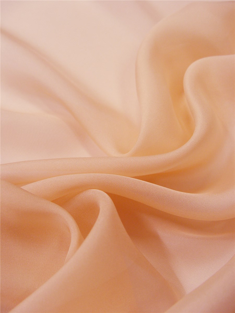 Silk Chiffon - Plain - Coral