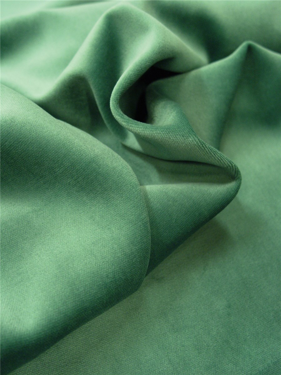 Velours Lisse - uni - Vert Pin 