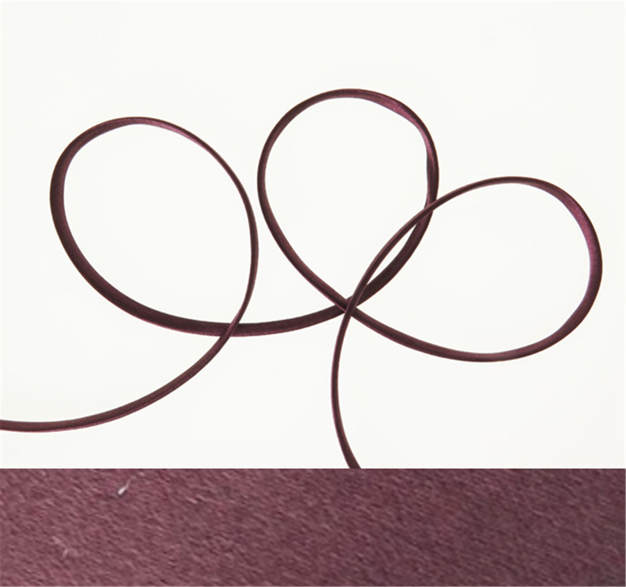 Silk Satin Cord - Plain - Aubergine - 4 mm